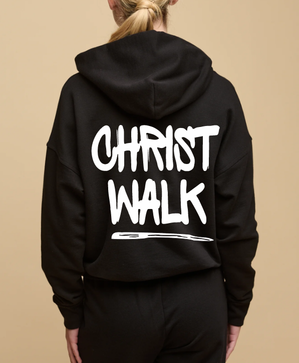CHRIST WALK - UNISEX HOODIE - BLACK